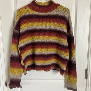 Kut from the Kloth striped mock neck sweater